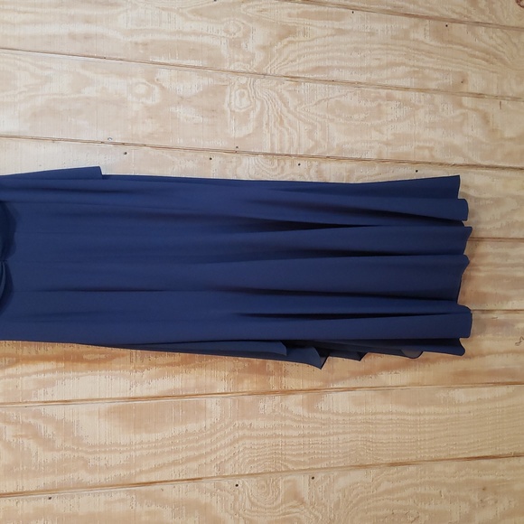 Alexander By Daymor New Navy Pleated Embellished Maxi Gown Dress Size 10 - Picture 6 of 8